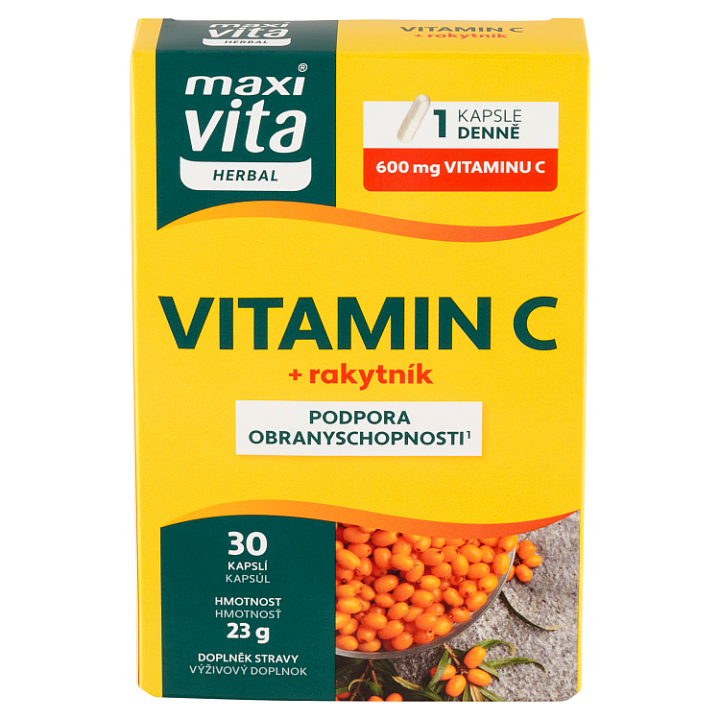 Teta Drogerie Maxi Vita Herbal Vitamin C Rakytn K Kapsl G