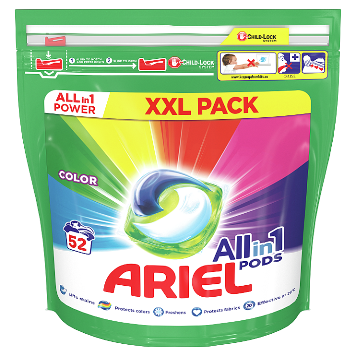 Teta drogerie Ariel All In 1 PODs Colour Kapsle Na Praní 52 Praní