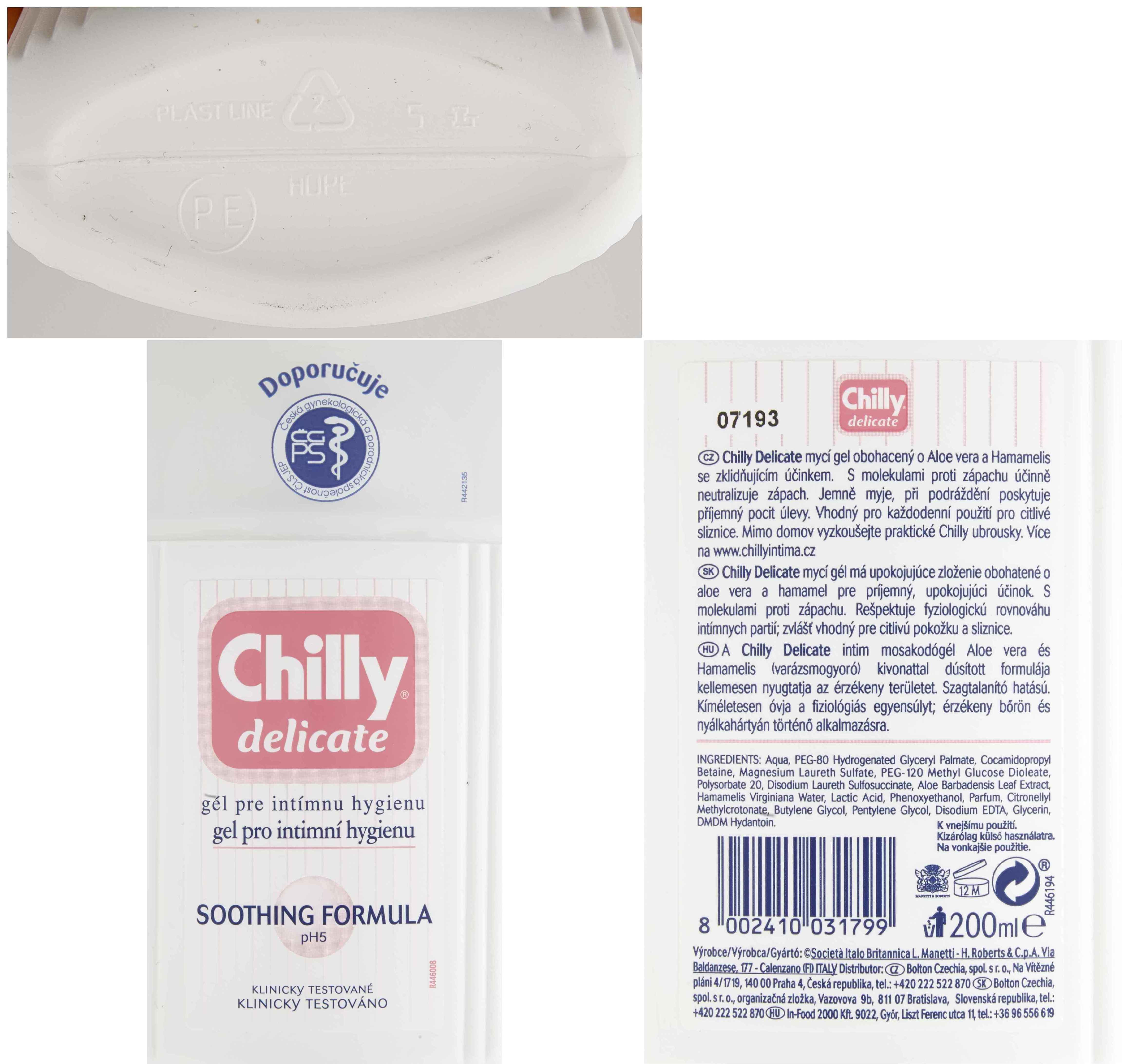 Teta drogerie Chilly Delicate gel pro intimní hygienu 200ml