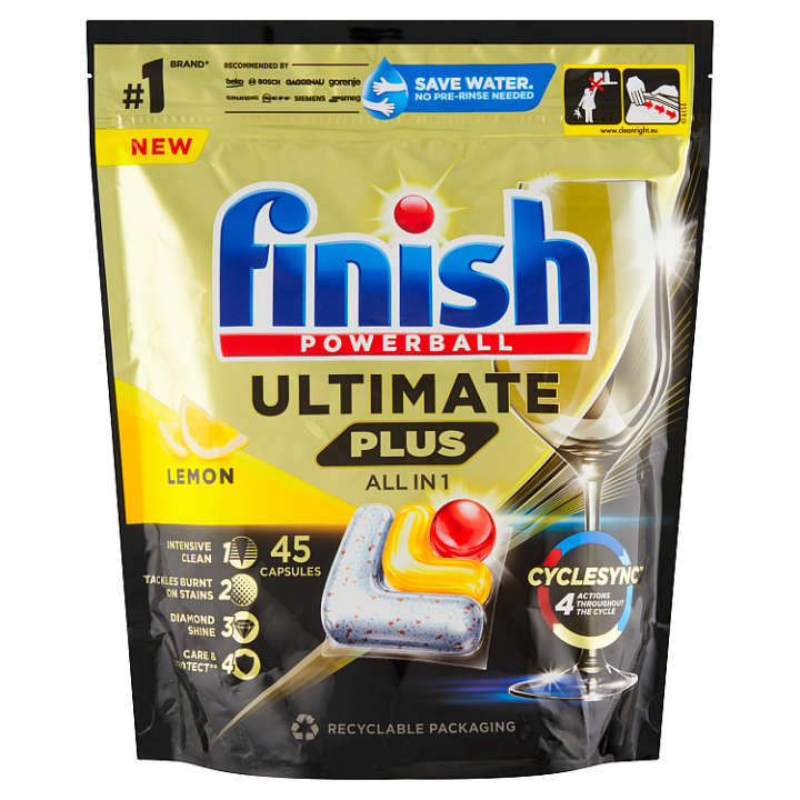 Teta Drogerie Finish Powerball Ultimate Plus All In 1 Lemon Kapsle Do