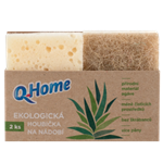 Q-Home Ekologická houbička na nádobí 2ks
