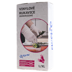 Q Home jednoráz rukavice(100ks/kra)L/XL