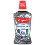 Colgate Plax White + Charcoal ústní voda bez alkoholu 500 ml