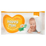 Happy Mimi Dětské vlhčené ubrousky aloe vera + heřmánek 72 ks