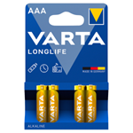  VARTA Longlife AAA alkalické baterie 4 ks