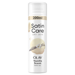 Gillette Satin Care Dámský Gel Na Holení, Vanilla Scent with Olay, 200 ml