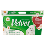 Velvet Camomile & Aloe toaletní papír s vůní 3 vrstvy 8 rolí
