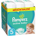 Pampers Active Baby, Velikost 5, 150 Plenky, 11kg-16kg