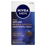 Nivea Men Hyaluron Hydratační pleťový krém proti vráskám OF 15 50ml