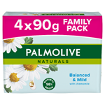Palmolive Naturals tuhé mýdlo s výtažky heřmánku 4x90g - family pack