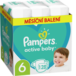 Pampers Active Baby, Velikost 6, 128 Plenky, 13kg-18kg
