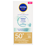 Nivea Sun Derma Skin Clear Lehký pleťový krém na opalování OF 50+ 40ml
