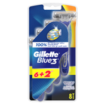 Gillette Blue3 Pánský Jednorázový Holicí Strojek – 8 ks