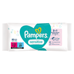 Pampers Sensitive Baby Dětské Čisticí Ubrousky 1 balení = 80 Čisticích Ubrousků