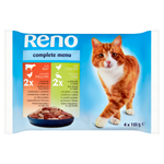 Reno Kompletní krmivo pro dospělé kočky 4 x 100g