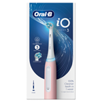 Oral-B iO 3 Pink, Elektrický Zubní Kartáček, Design Braun