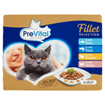 PreVital Fillet Selection Kompletní krmivo pro dospělé kočky v želé 12 x 85g