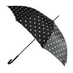 Q Home automatický deštník, černý s puntíky
