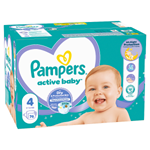 Pampers Active Baby, Velikost 4, 76 Plenky, 9kg-14kg