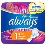 Always Platinum Normal (Velikost 1) Hygienické Vložky S Křidélky 8 ks