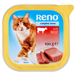 Reno Kompletní krmivo pro dospělé kočky s hovězím 100g