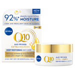 Nivea Q10 Extra Nourish Anti-Wrinkle Výživný denní krém proti vráskám OF 15 50ml