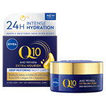 Nivea Q10 Extra Nourish Anti-Wrinkle Výživný noční krém proti vráskám 50ml