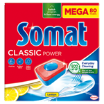 Somat Classic Power Lemon tablety do automatické myčky na nádobí 80 ks 1328g