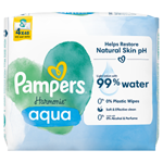 Pampers Harmonie Aqua Dětské Čisticí Ubrousky 4 Balení = 192 Ubrousků