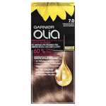 Garnier Olia permanentní barva na vlasy bez amoniaku 7.0 tmavá blond, 50+50g+12ml