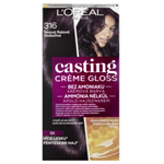 L'Oréal Paris Casting Creme Gloss semipermanentní barva na vlasy  316 tmavá fialová, 48+72+60ml