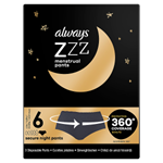 Always ZZZs Noční Jednorázové Menstruační Spodní Prádlo X3