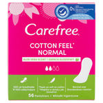 Carefree Cotton Feel Normal slipové vložky s vůní aloe vera 56 ks