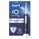 Oral-B iO 3 Black, Elektrický Zubní Kartáček, Design Braun