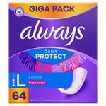 Always Daily Protect Long Se svěží vůní Intimky 64 ks