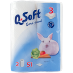 Q-Soft 3-vrstvé kuchyňské utěrky 2ks