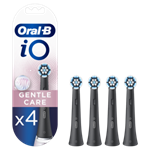 Oral-B iO Gentle Care Černé Kartáčkové Hlavy, Balení 4 ks