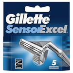 Gillette SensorExcel Hlavice K Holicímu Strojku, 5 ks