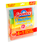 Spontex Hadříky z mikrovlákna XXL 4+1 ks