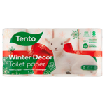 Tento Winter Decor toaletní papír 3 vrstvy 8 rolí