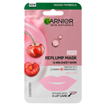 Garnier Skin Naturals vyplňující textilní maska na rty s výtažkem z třešně, 5 g