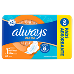 Always Ultra Den Hygienické Vložky Normal (Velikost 1) Křidélka 40 ks