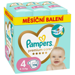 Pampers Premium Care Velikost 4, 174 Dětské Plenky, 9kg-14kg