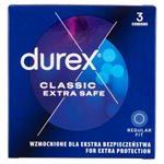 Durex Classic Extra Safe Regular Fit kondomy 3 ks