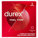 Durex Feel Thin Regular Fit kondomy 3 ks