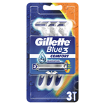 Gillette Blue3 Comfort Pánské Pohotové Holítko, 3 ks