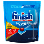 Finish Powerball Power All in 1 tablety do myčky nádobí Lemon Sparkle 48 ks 768g