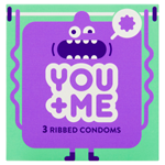 You Me MACHO kondomy z přírodního kaučukového latexu se stimulujícími vroubky, 3 ks