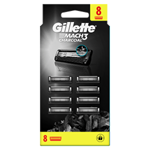 Gillette Mach3 Charcoal Náhradní hlavice do holicího strojku Pro Muže, , 8 Náhradní Holicí Hlavice