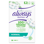 Always Dailies Cotton Protection Intimky Normal 38 ks